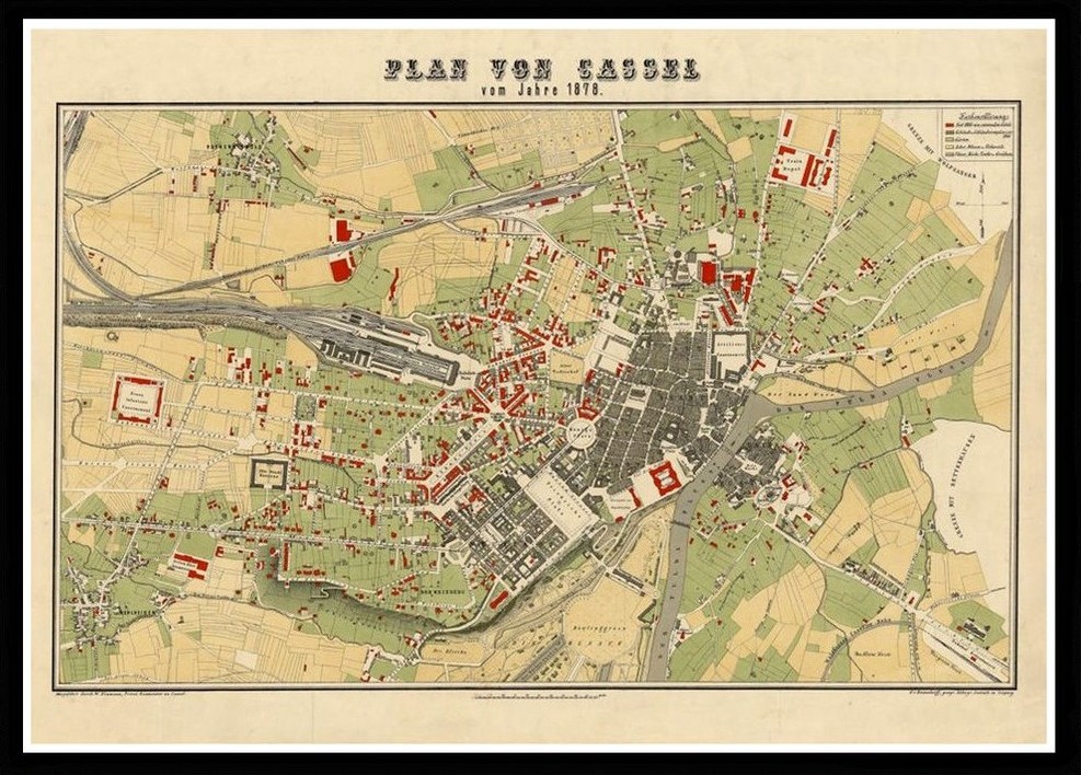 Kort over Kassel
